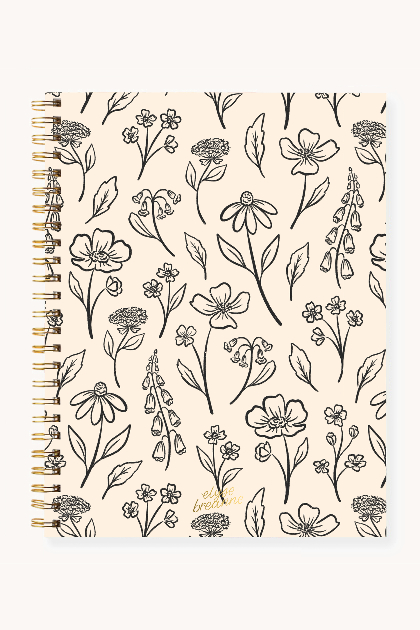 Floral Softcover Spiral Notebook: Pressed Floral