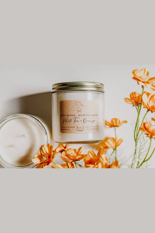 White Tea & Orange Jar Soy Candle