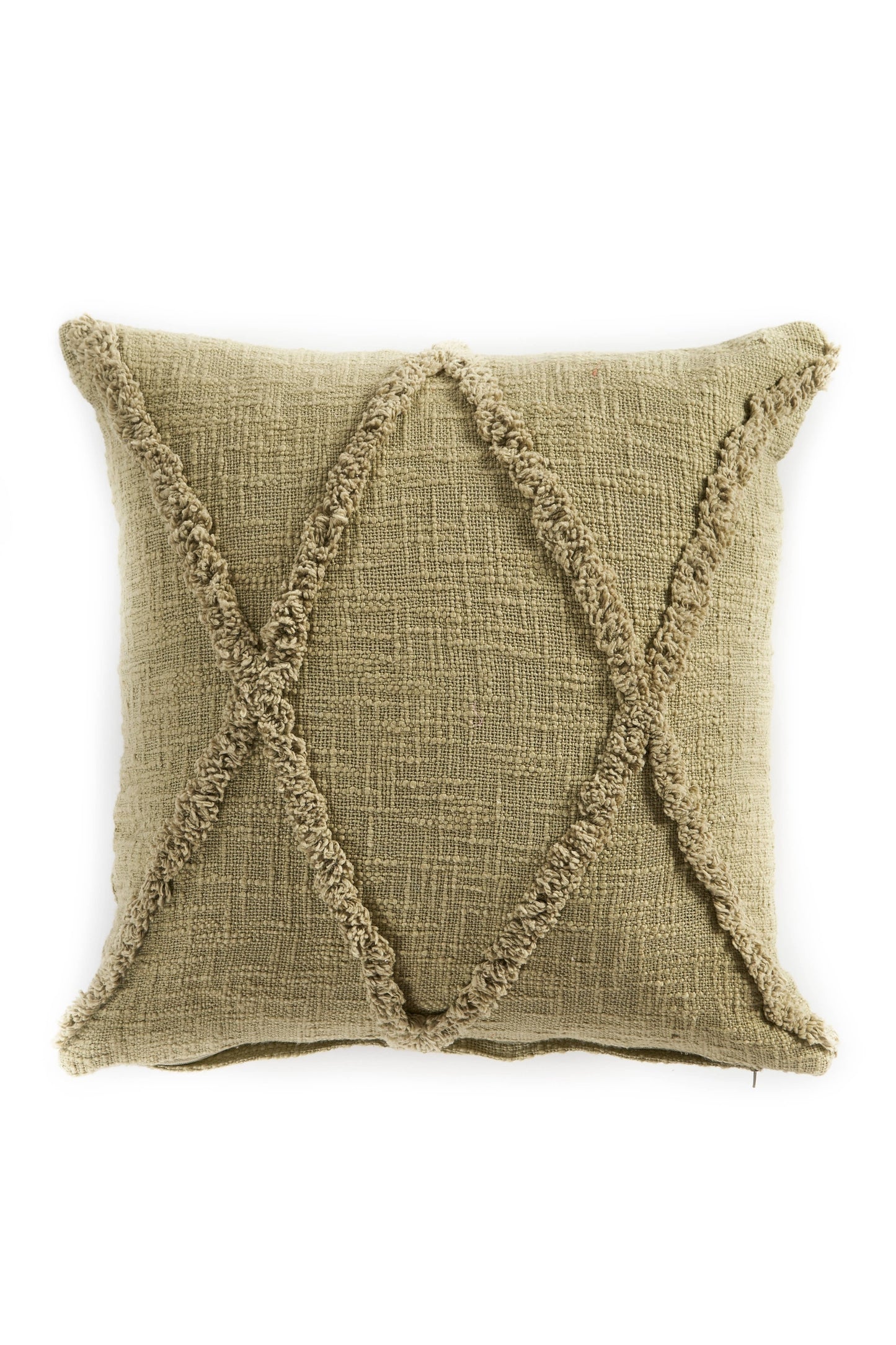 Roston Solid Decorative Diamond Tufted Cotton Throw Pillow: Sky Blue / 20" x 20" / Poly Filled