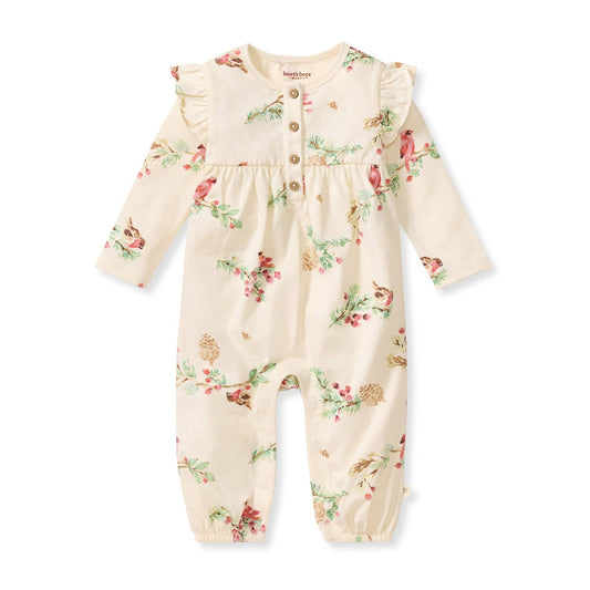 Winter Birds Baby Girls Jumpsuit: 12M