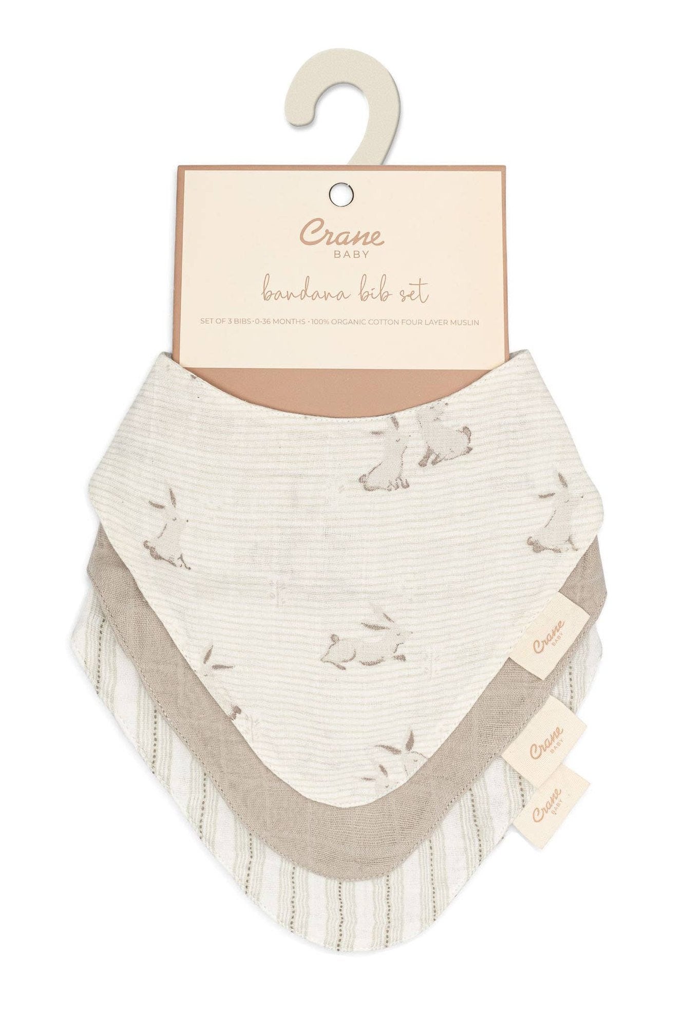 Organic Cotton 3-pc. Bunny Bib Set