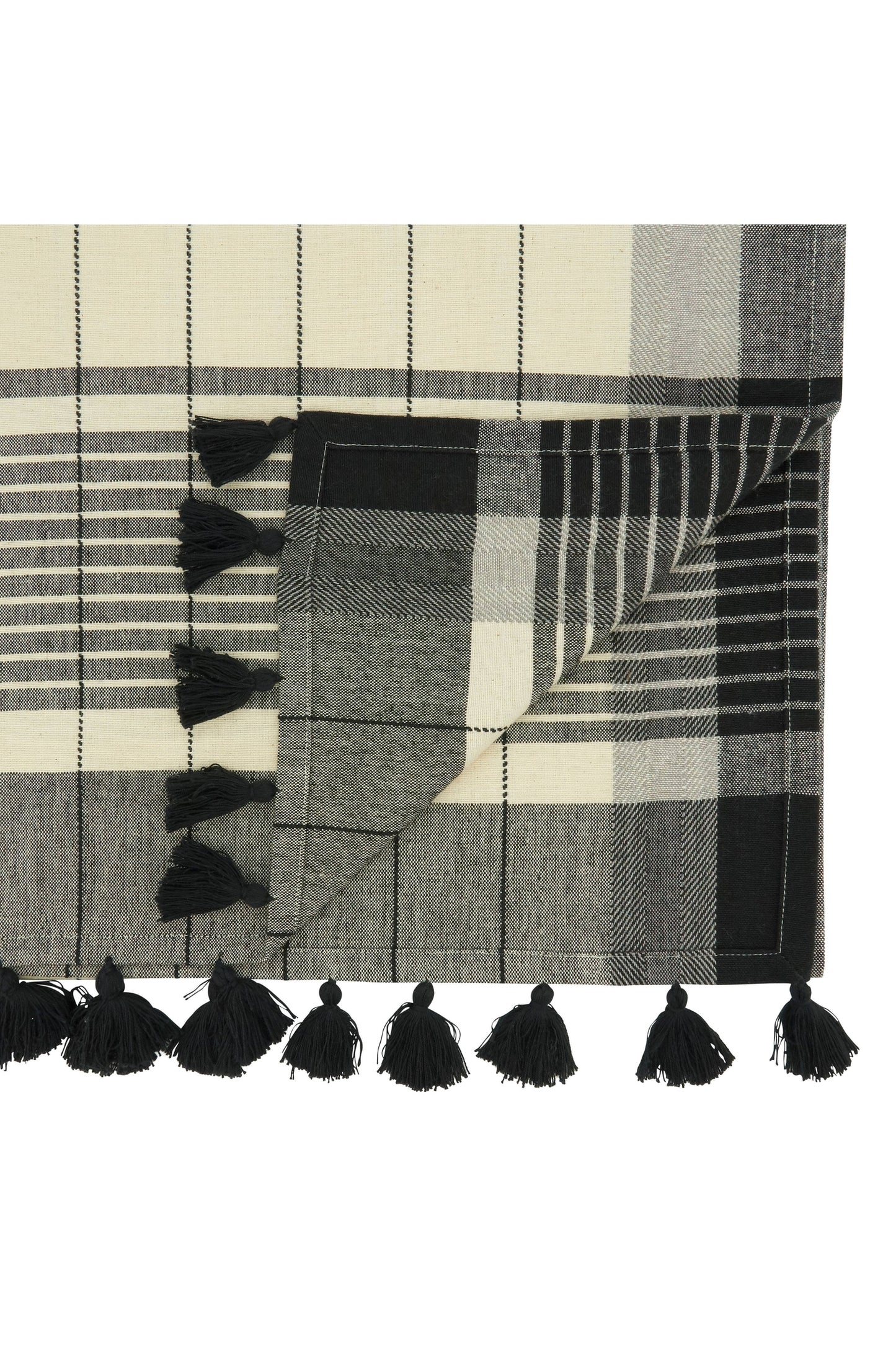 Striped Tassel Runner
