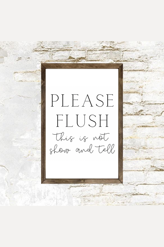 Please Flush Framed Print
