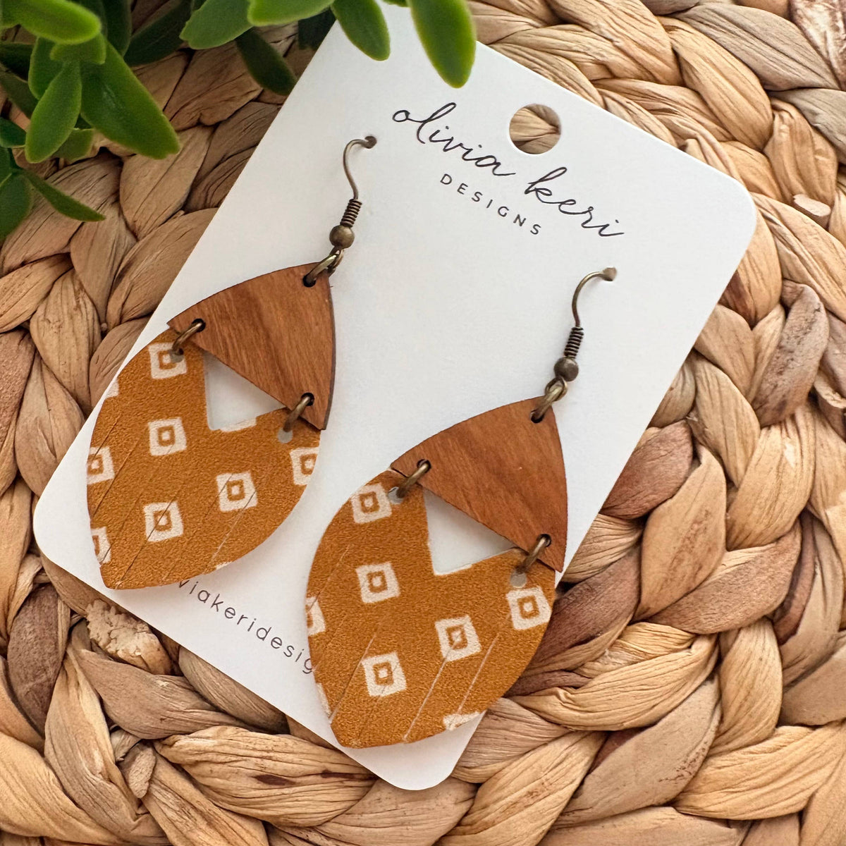 Josie Earrings - Golden Geo