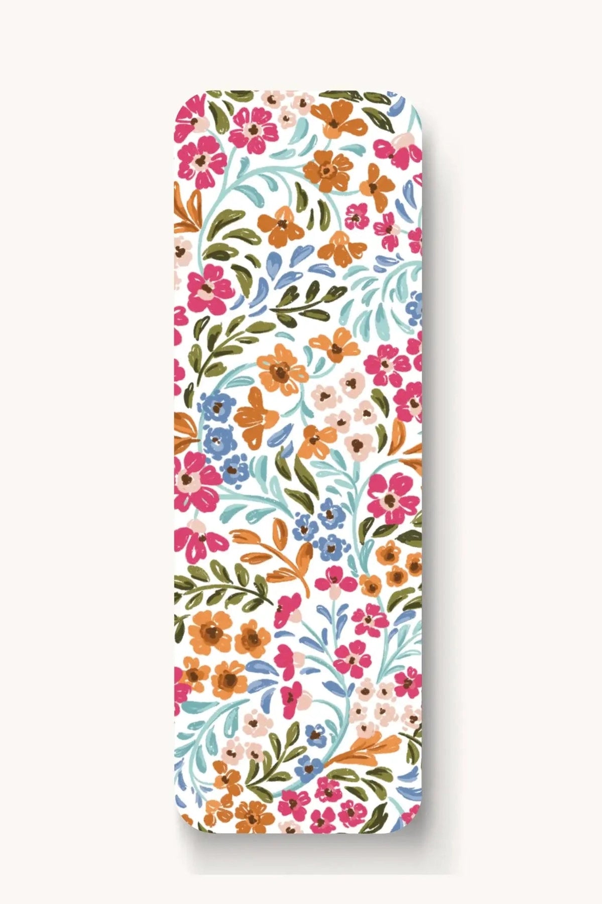 Floral Bookmark - Watercolor Checker