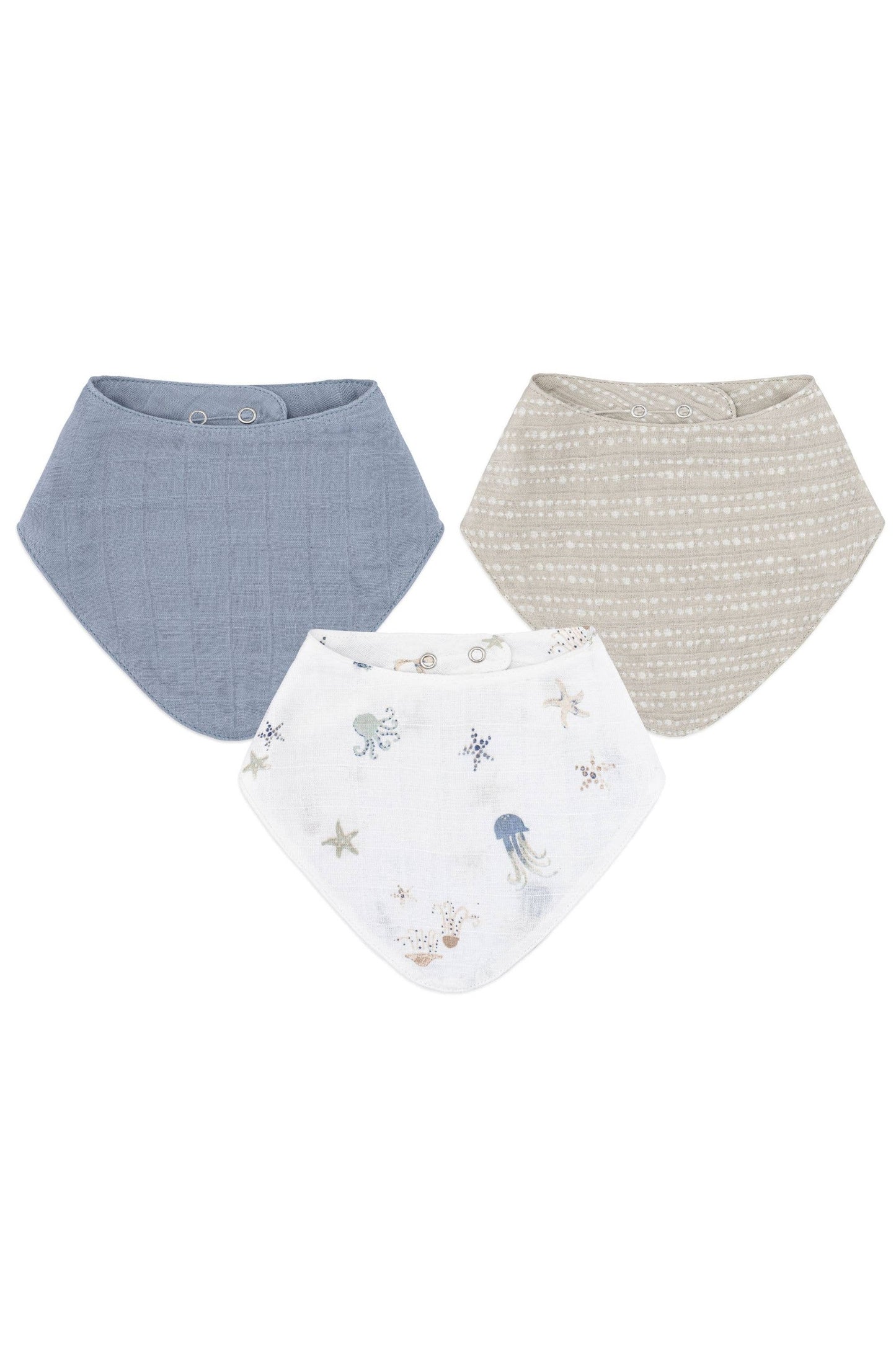 Cove 3-pc. Muslin Bib Set (Sea Life)