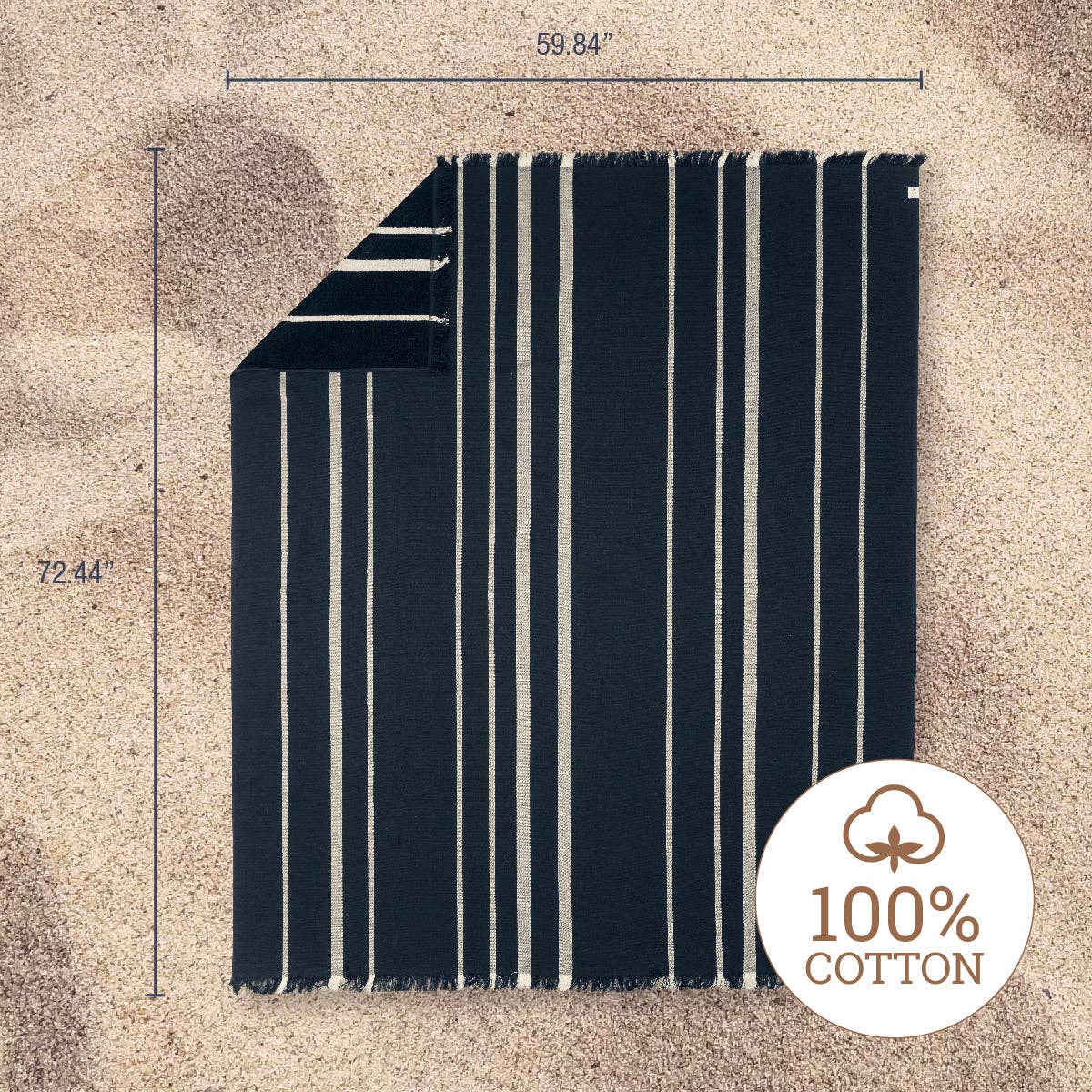 Malibu LUXE Blanket: Windward Navy