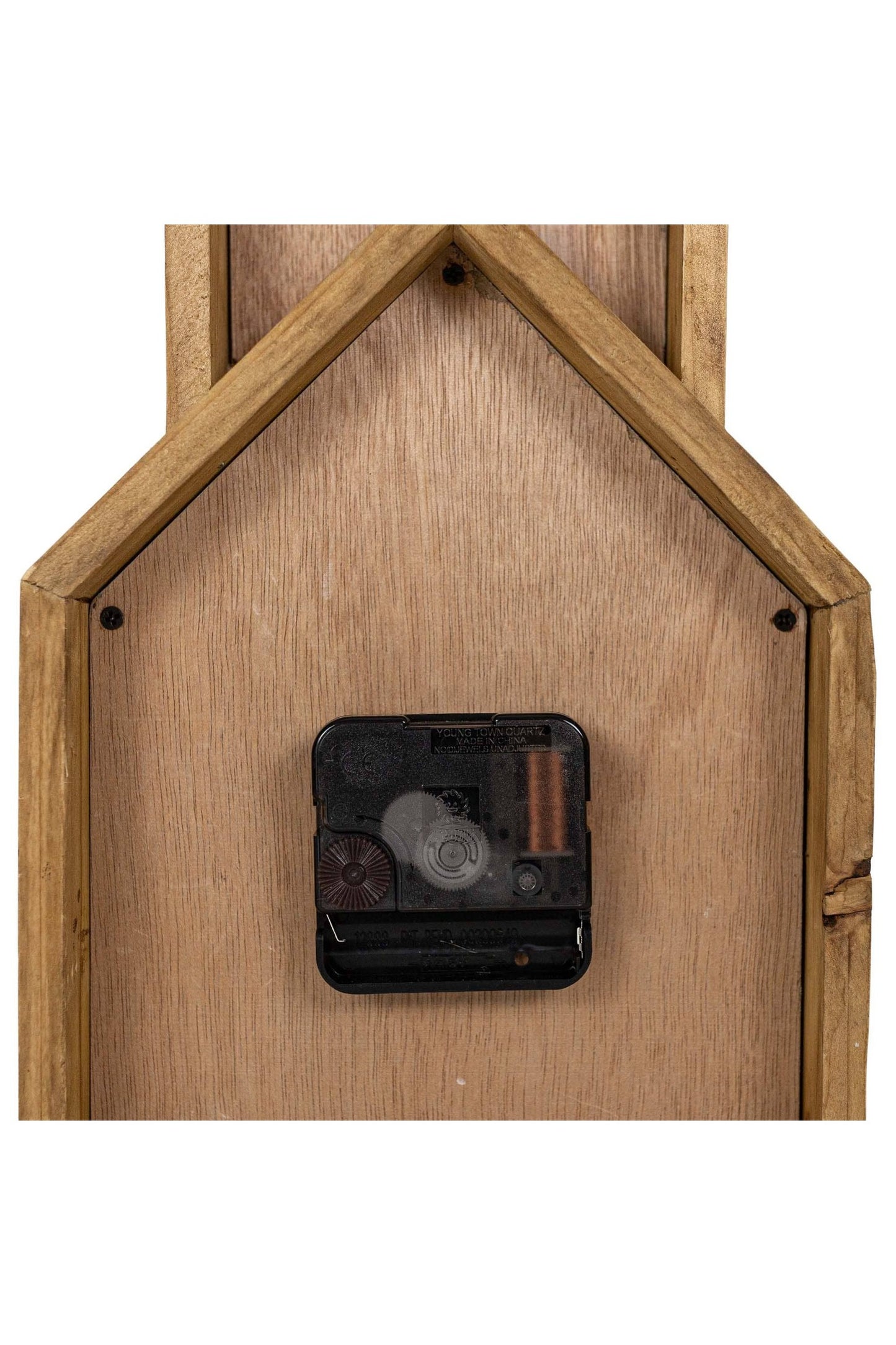 Mel Church Tabletop Clock Wood with Steeple