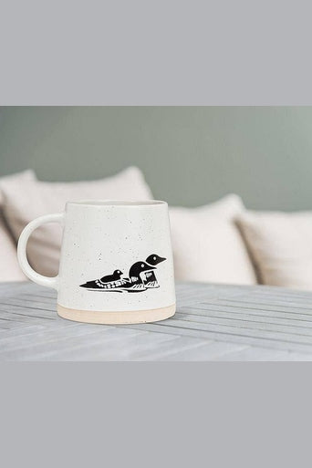 Loons Wide Base Mug with Loons