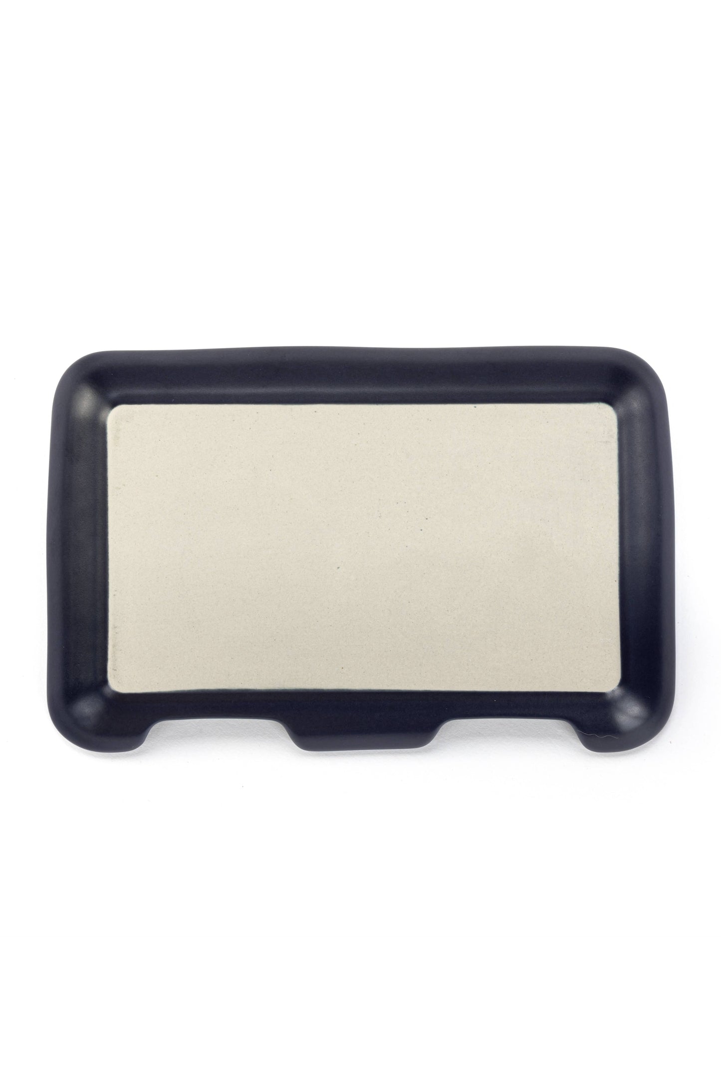 Navy Floral Double Spoon Rest - 7x5in