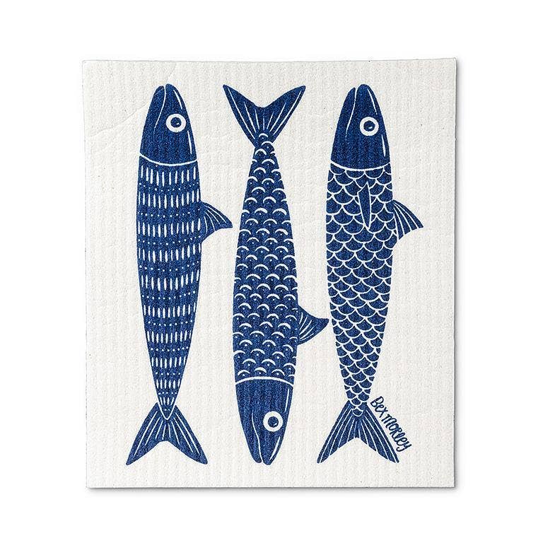 Set of 2 Fish & Lemons Swedish Dishcloths