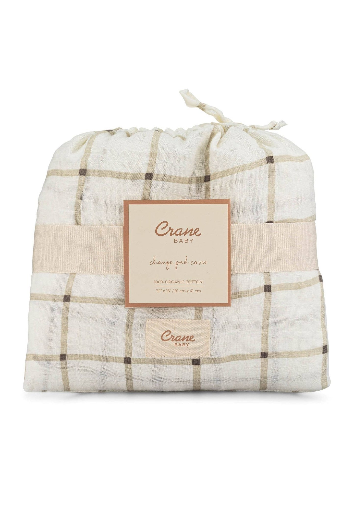 Organic Cotton Check Change Pad Cover