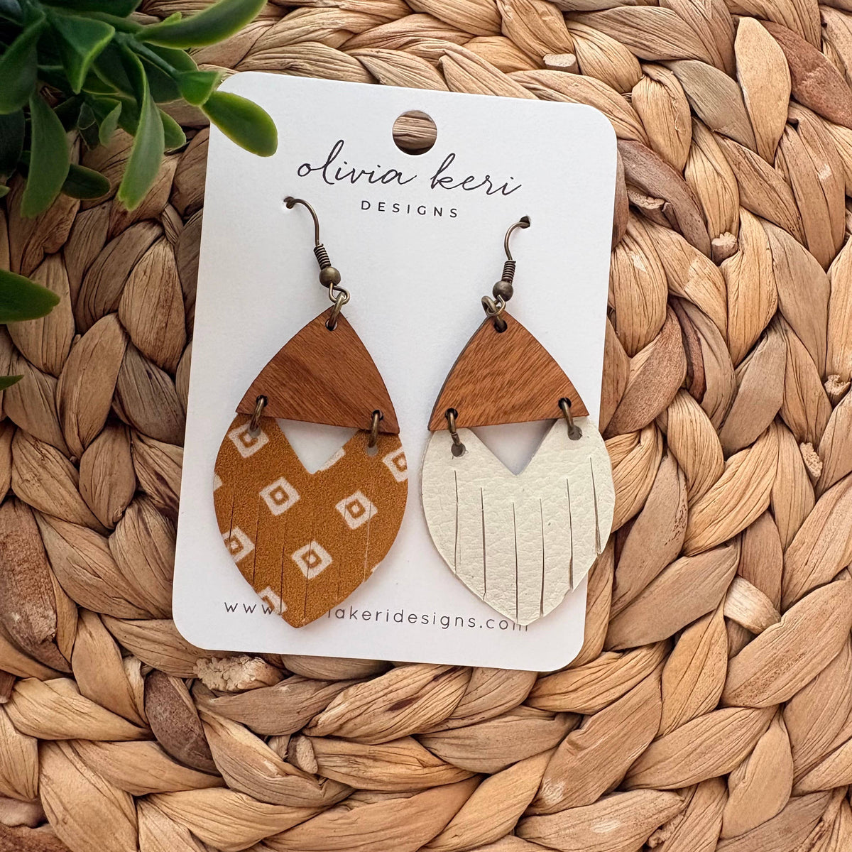 Josie Earrings - Golden Geo