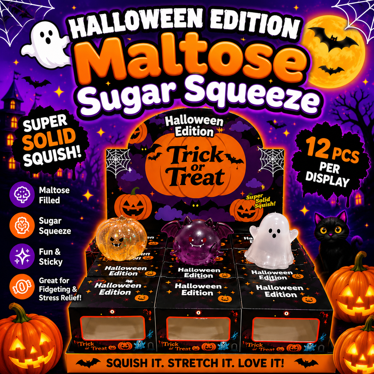 Halloween Edition Maltose Sugar Squishies - Trick or Treat