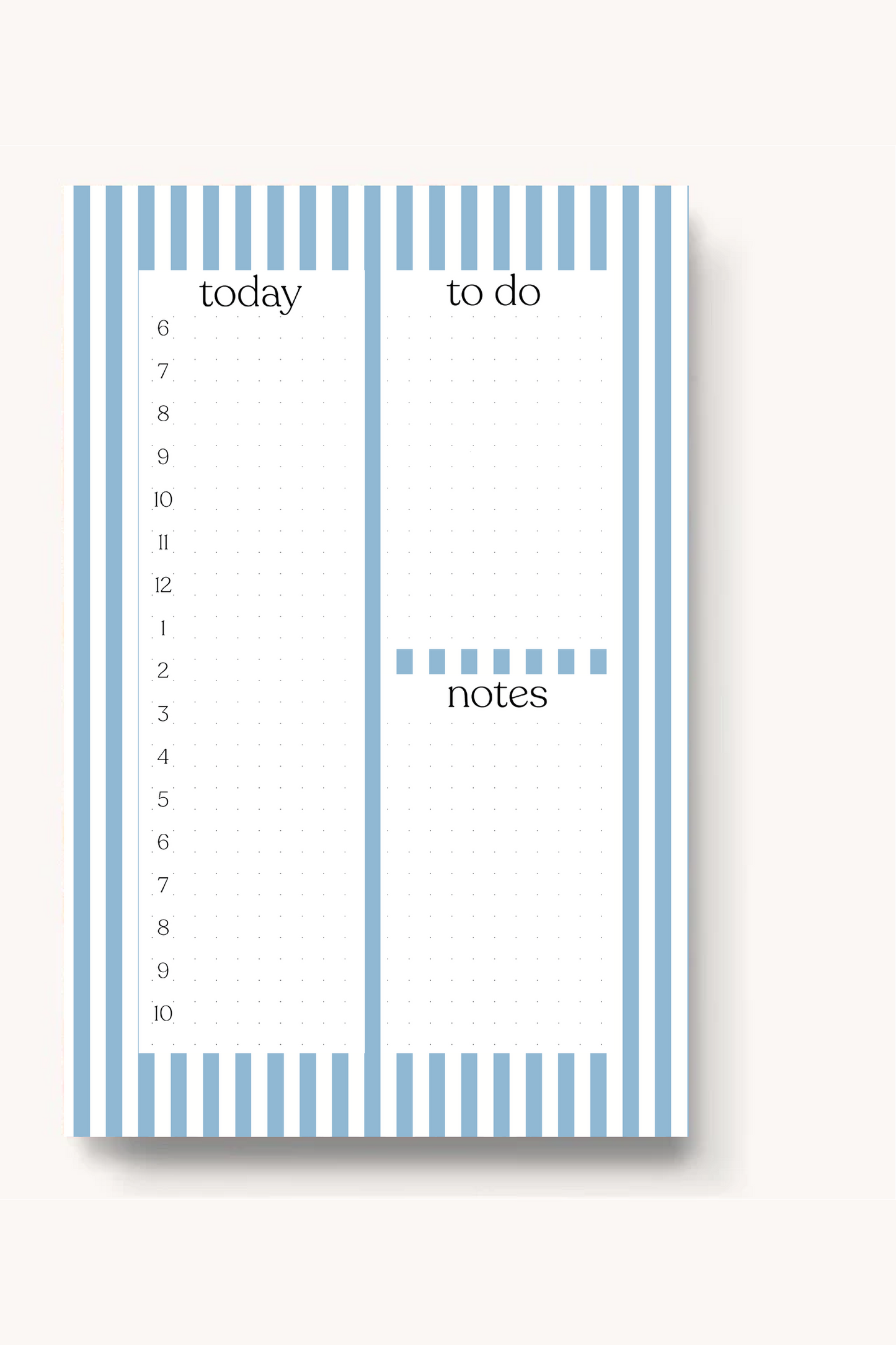 Floral Daily Planner Notepad: Pressed Floral