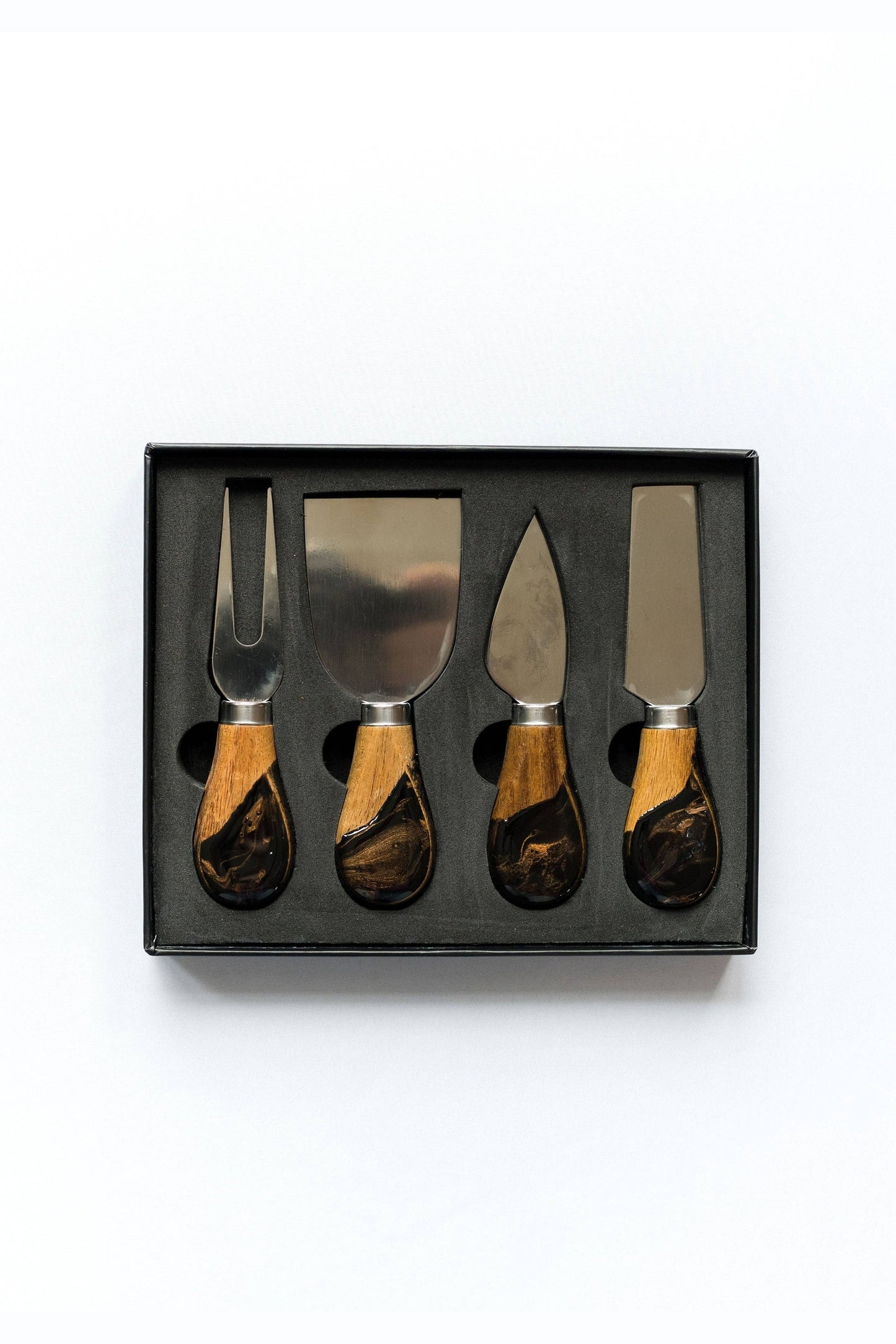 Resin Coated Cheese Knife Set - Set of 4 - Northern Lights