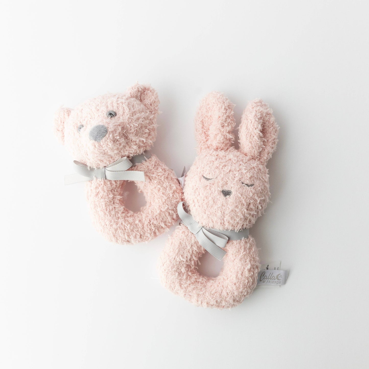 Little Snuggles Rattle - Bear: Petal Pink