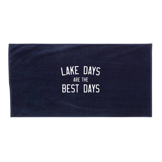 Lake Days Beach Towel - Navy