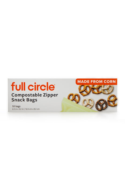 Compostable Zipper Bags: Snack - 50ct