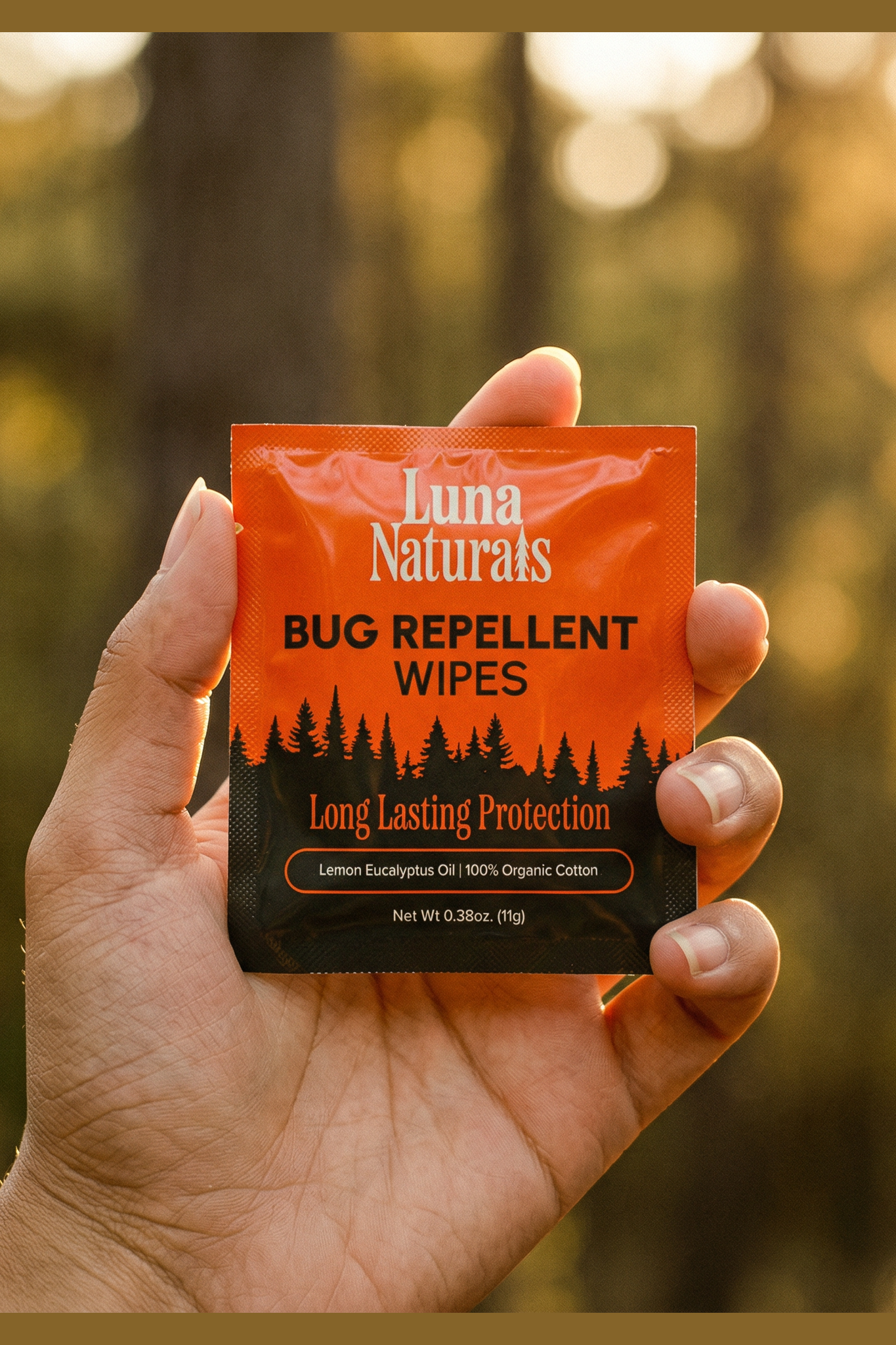 Bug Repellent Wipes | Lemon Eucalyptus Oil | 15 Pack
