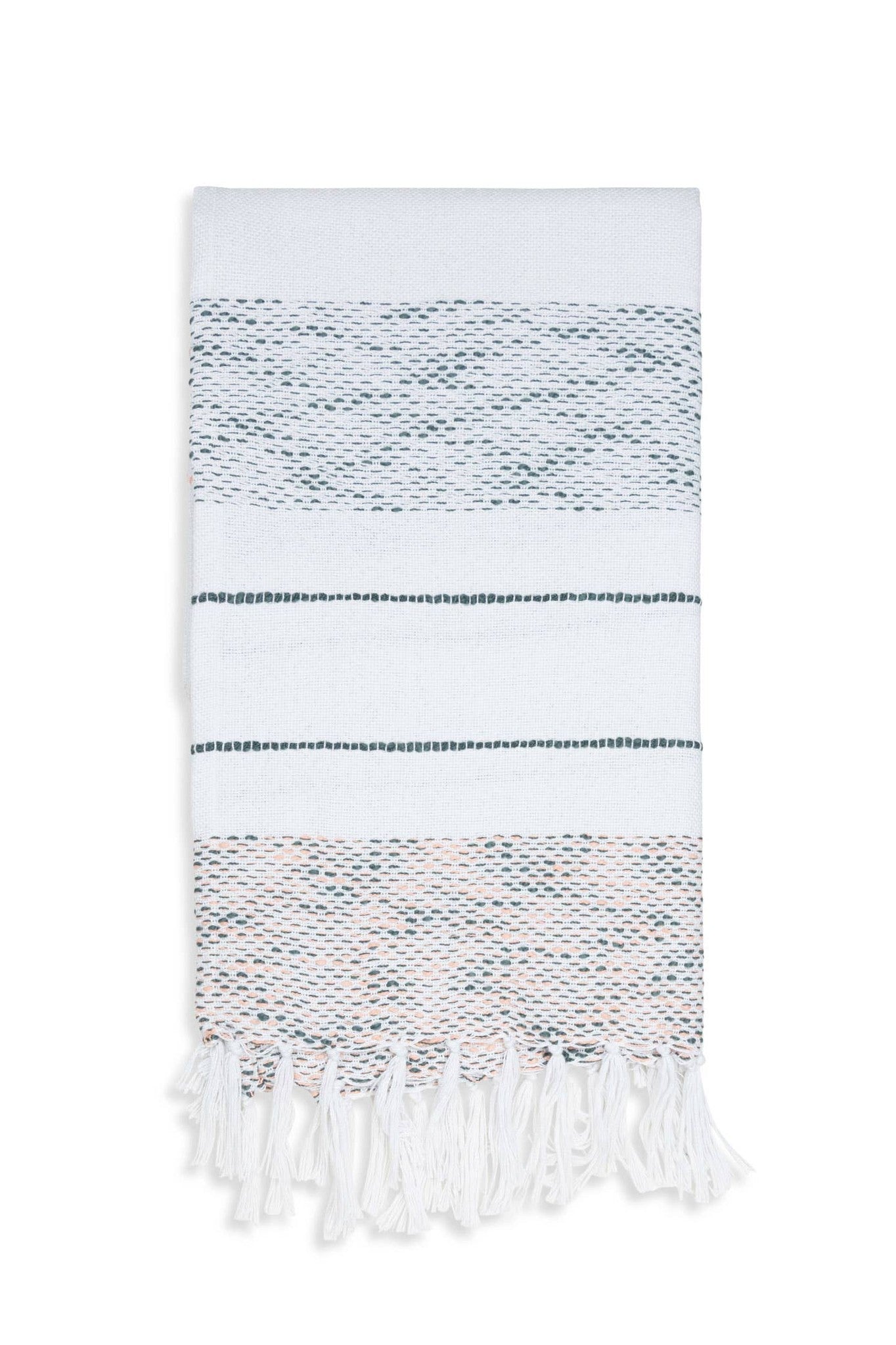 Tylanne 50x70" Indoor/Outdoor Recycled Woven Throw Blanket: Sage