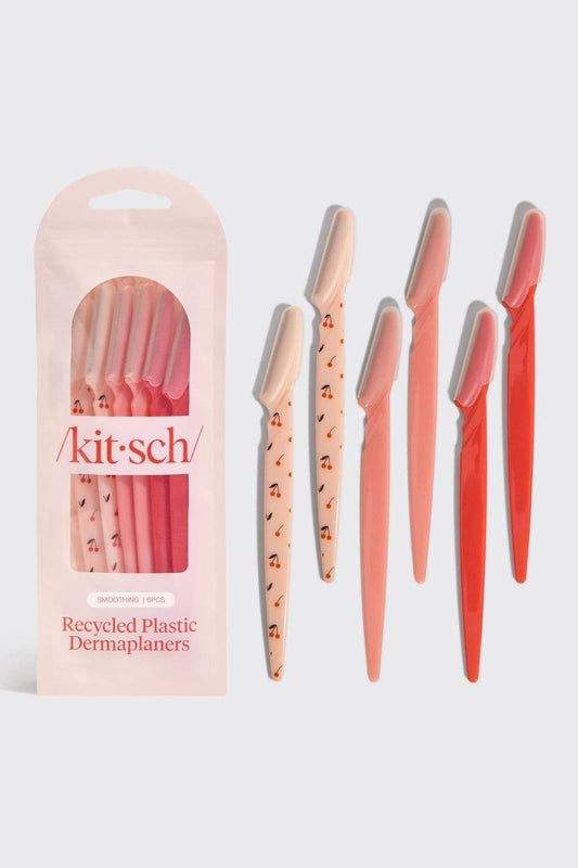 Recycled Plastic Dermaplaners 6pc Set - Asstd Cherry Blossom