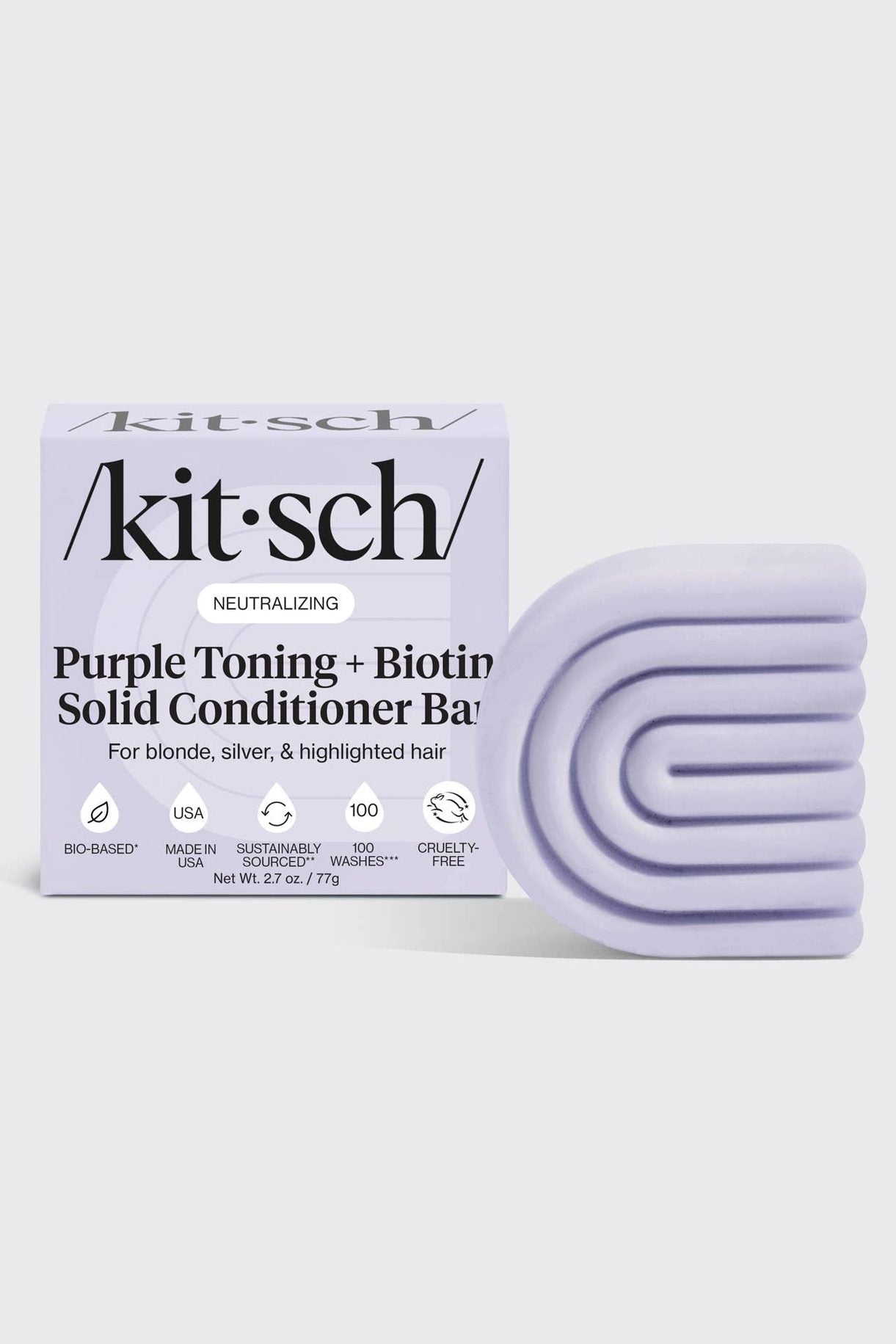 Purple Toning Conditioner Bar for Color-Treated & Grey Hair