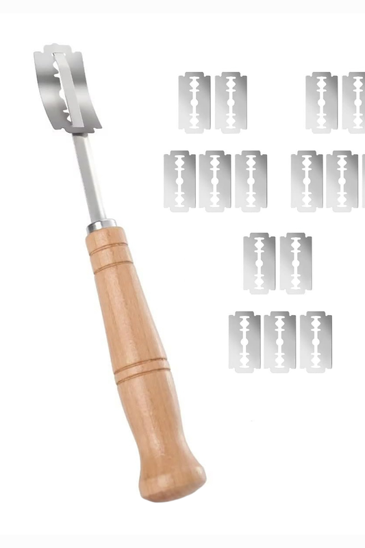 Fox Run Stainless Steel Bread Lame With Handle, 15 Blades