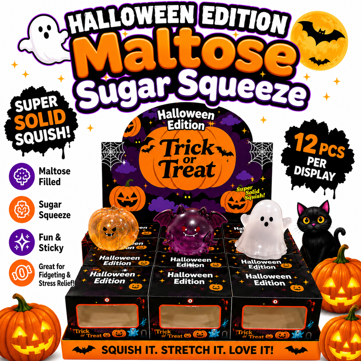 Halloween Edition Maltose Sugar Squishies - Trick or Treat