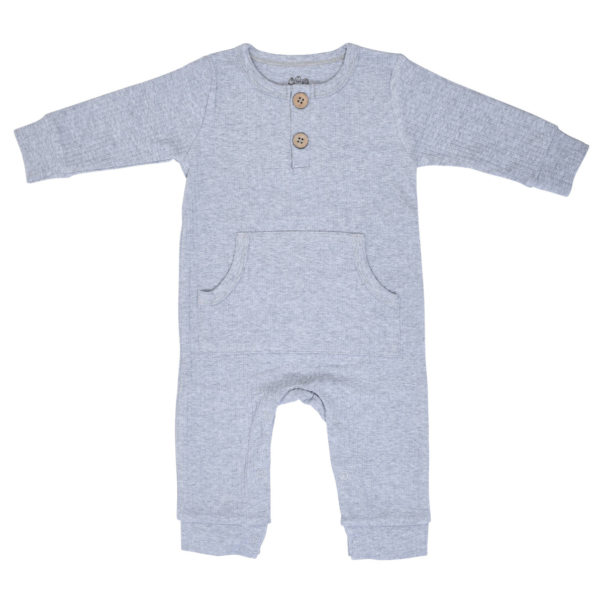 Robbins Egg Baby Ribbed Playsuit with Pockets: 12-18 Months
