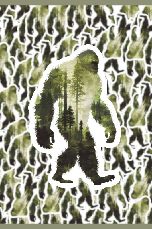 Sasquatch Double Exposure Sticker