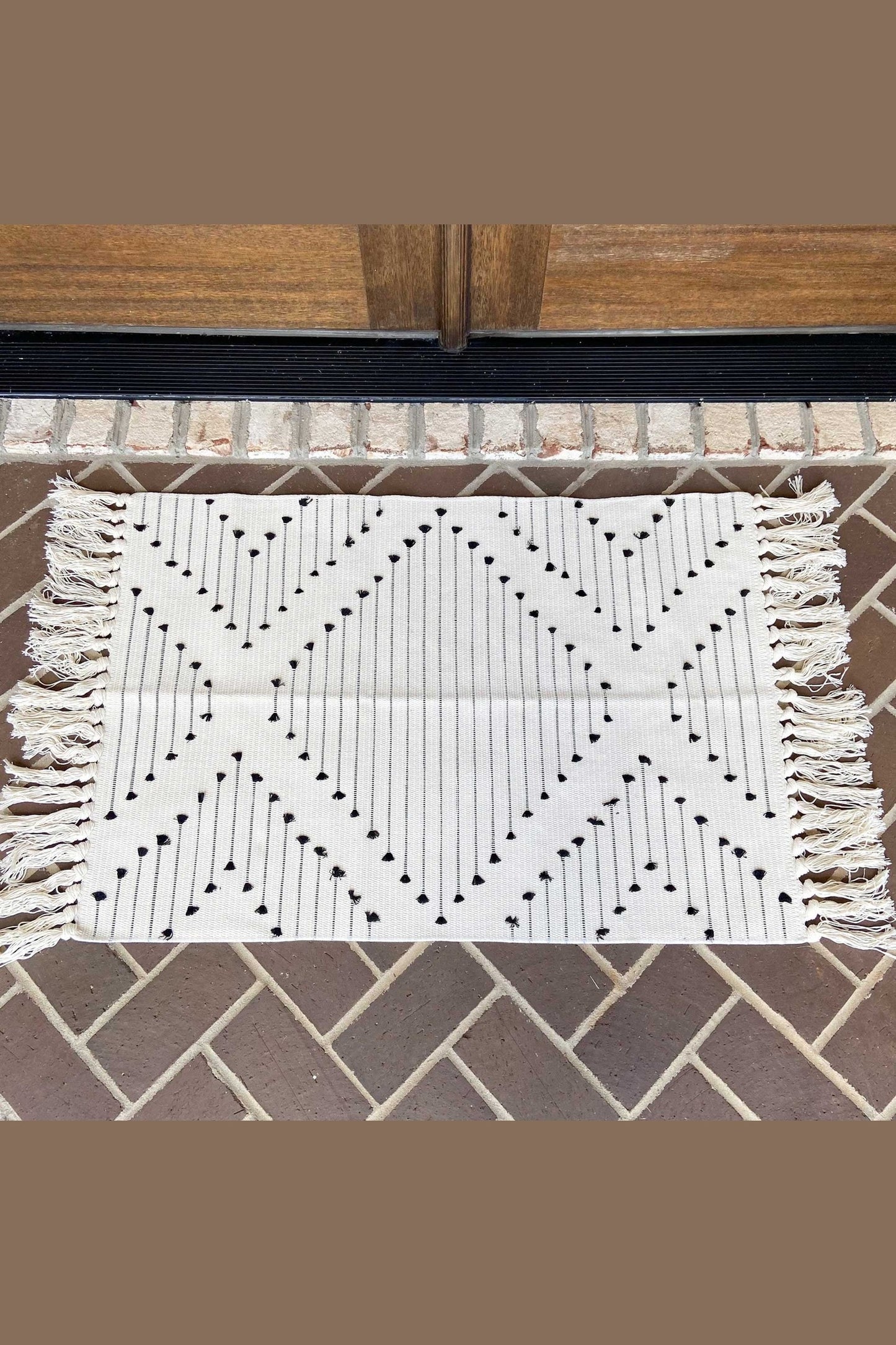 Tassel Pattern Modern Farmhouse Woven Rug