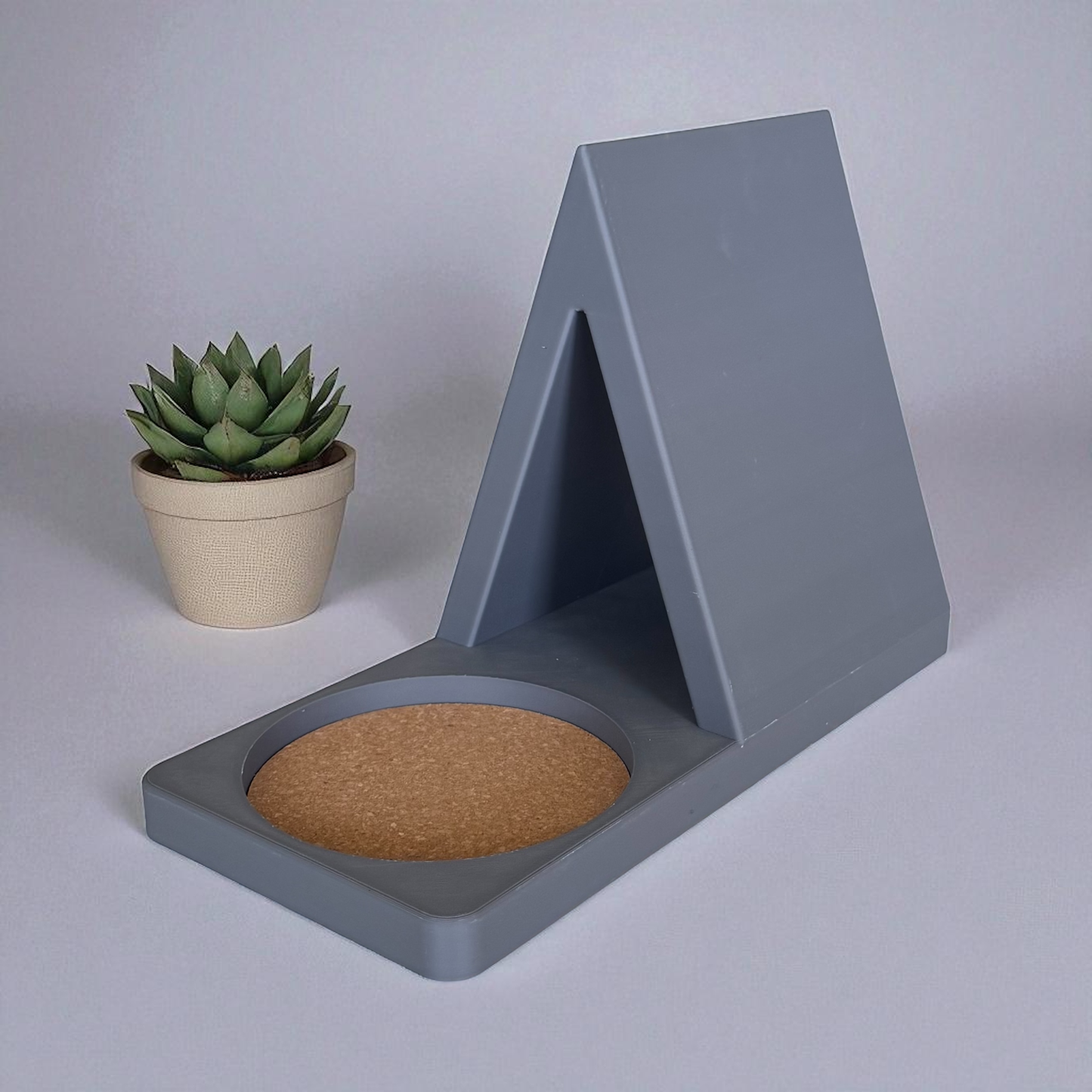 Book Stand Place Holder with Coaster: Gray