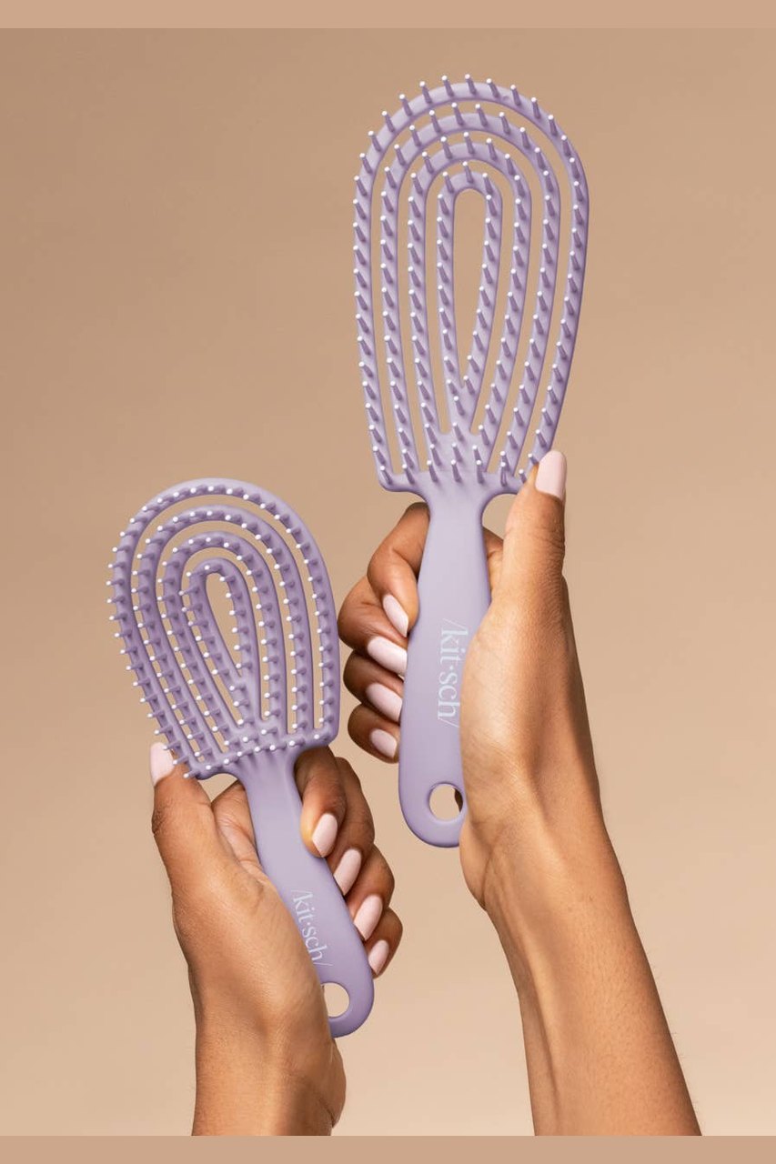 Mini Soft Violet Detangling Flexi Brush