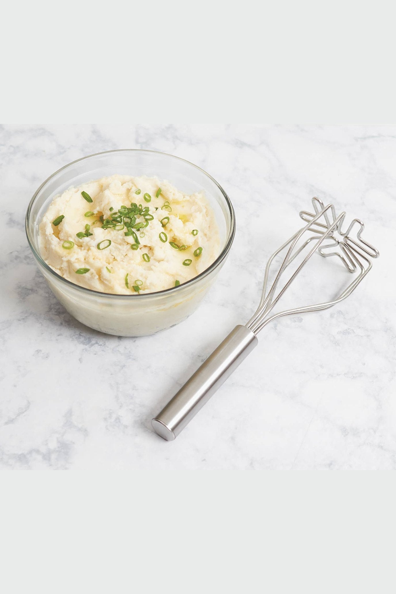 Fox Run 2-in-1 Mixer Stainless Steel Potato Masher, 10.5"