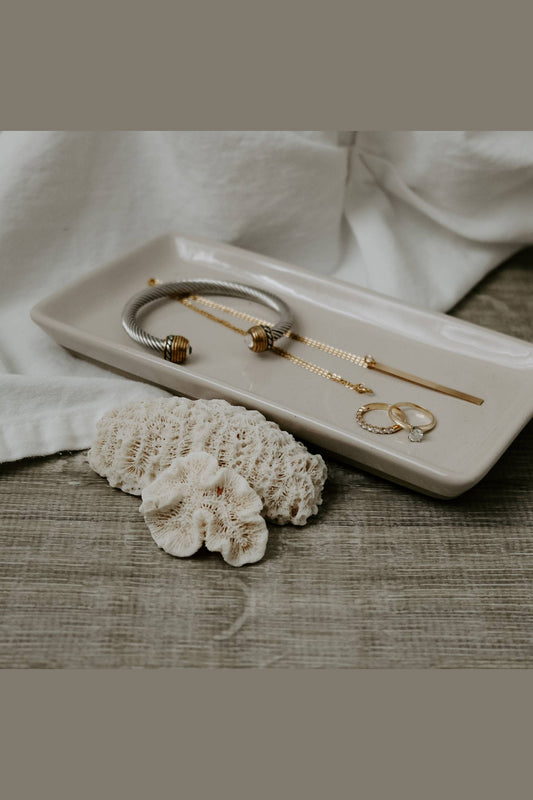 Cream Stoneware Tray