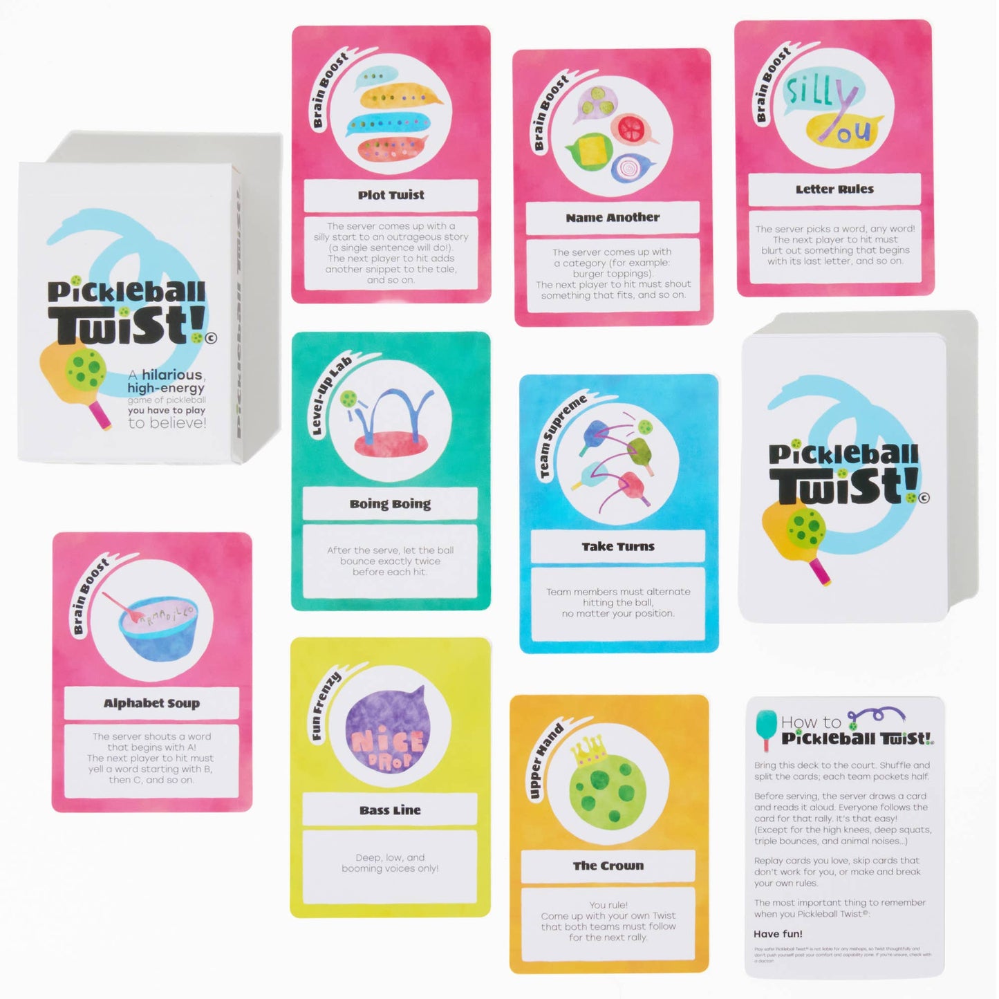 Pickleball Twist On-Court Pickleball Card Game