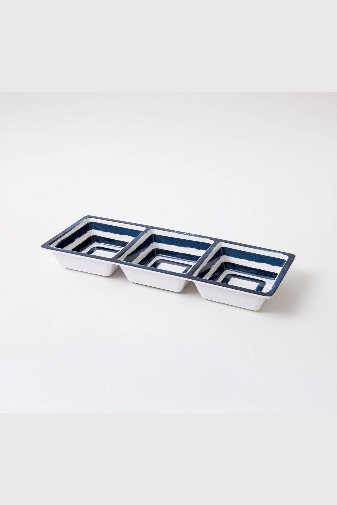 3-Section Tray - Coastal Stripe