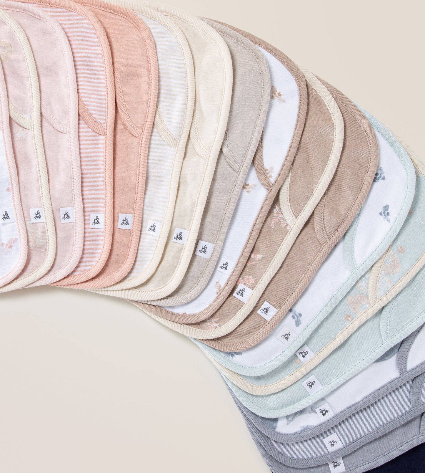 Hello Moon Organic Cotton Baby Bibs 5 Pack: Quarry / One Size