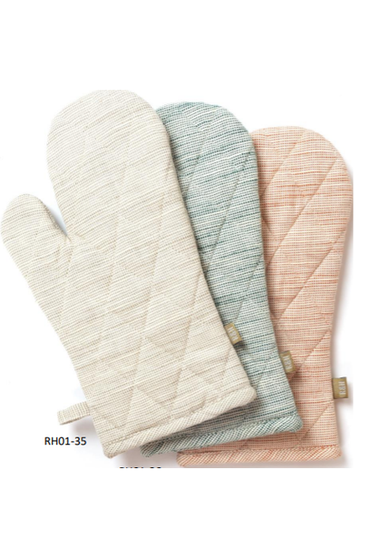 Green Slub Chambray Oven Glove