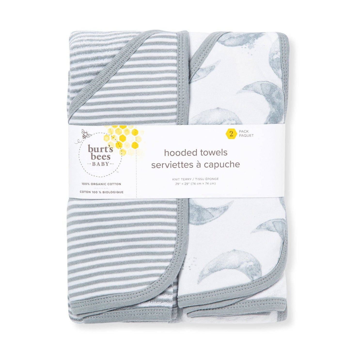 Hello Moon Organic Knit Terry Towels Set of 2: Quarry / One Size