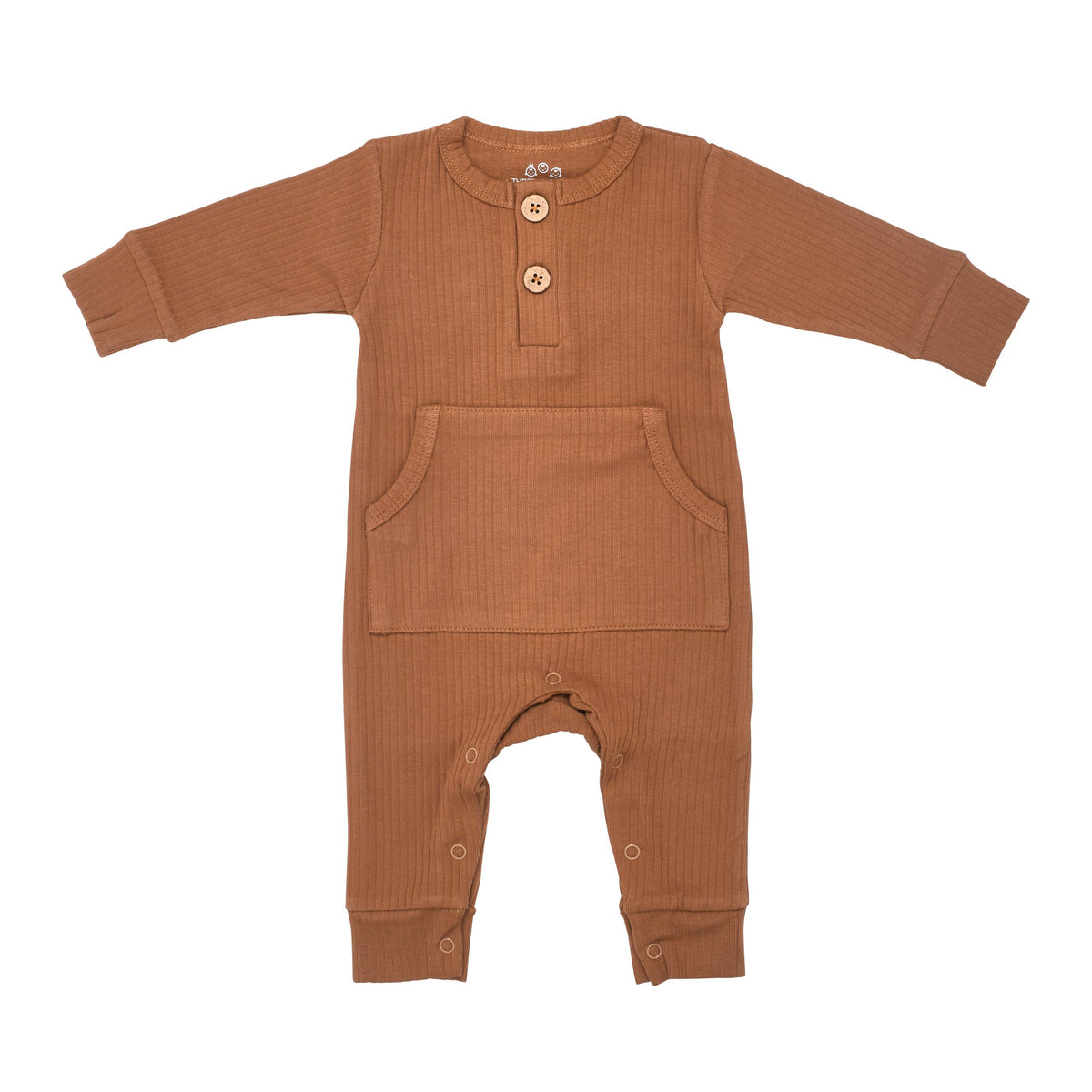 Mauve Baby Ribbed Playsuit with Pockets: 6-12 Months