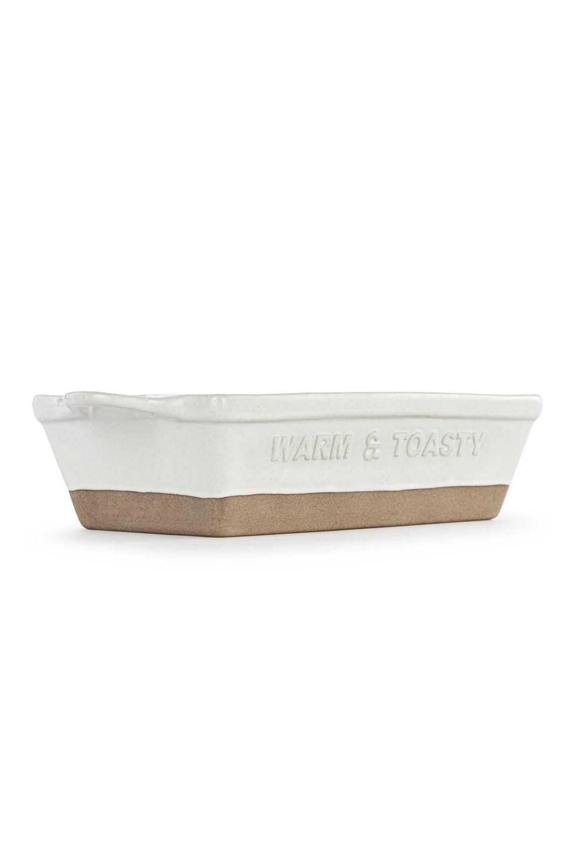 White Gather 'Round Loaf Dish