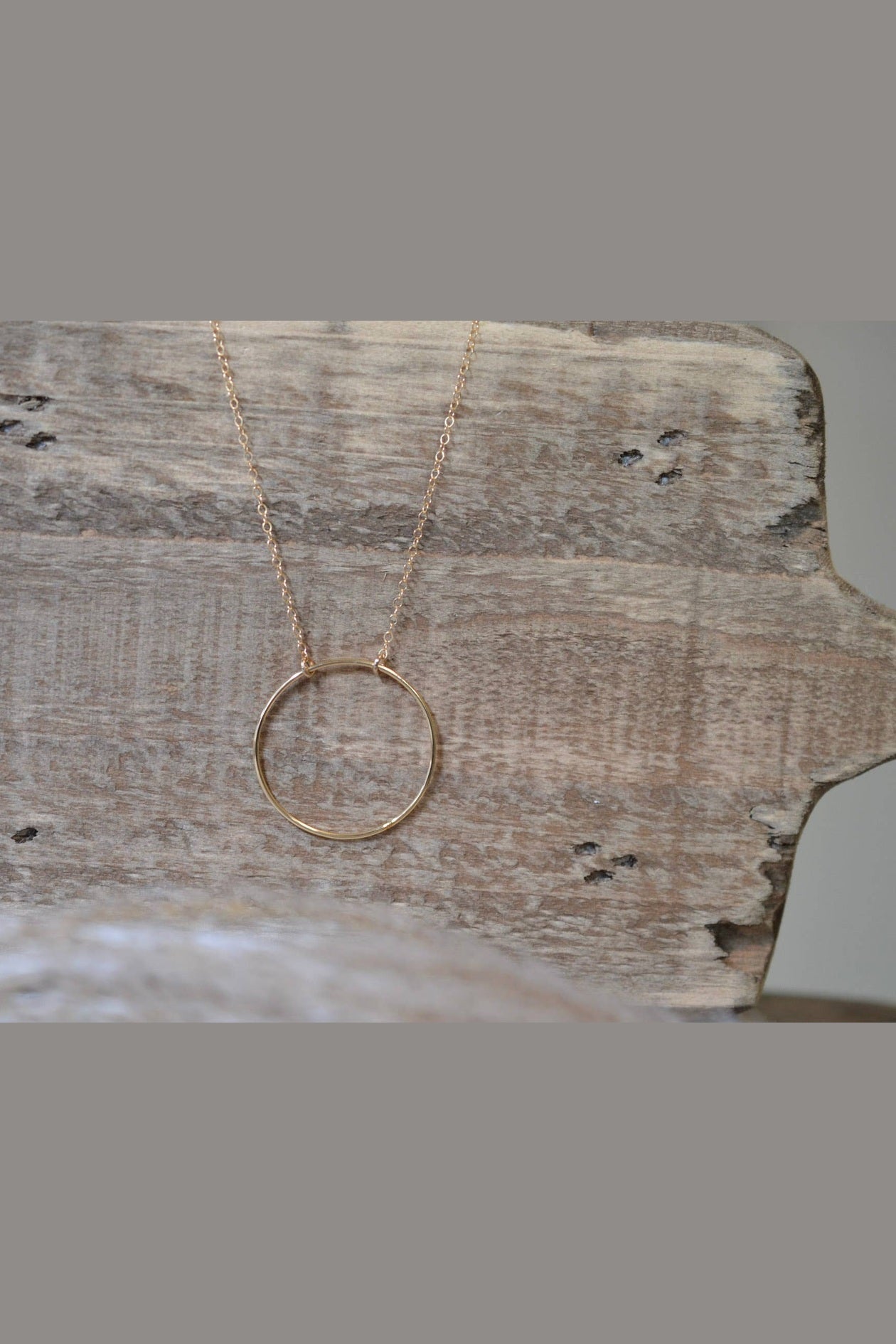 Statement Circle Necklace, Circle of Karma Pendant, Sterling: Sterling Silver