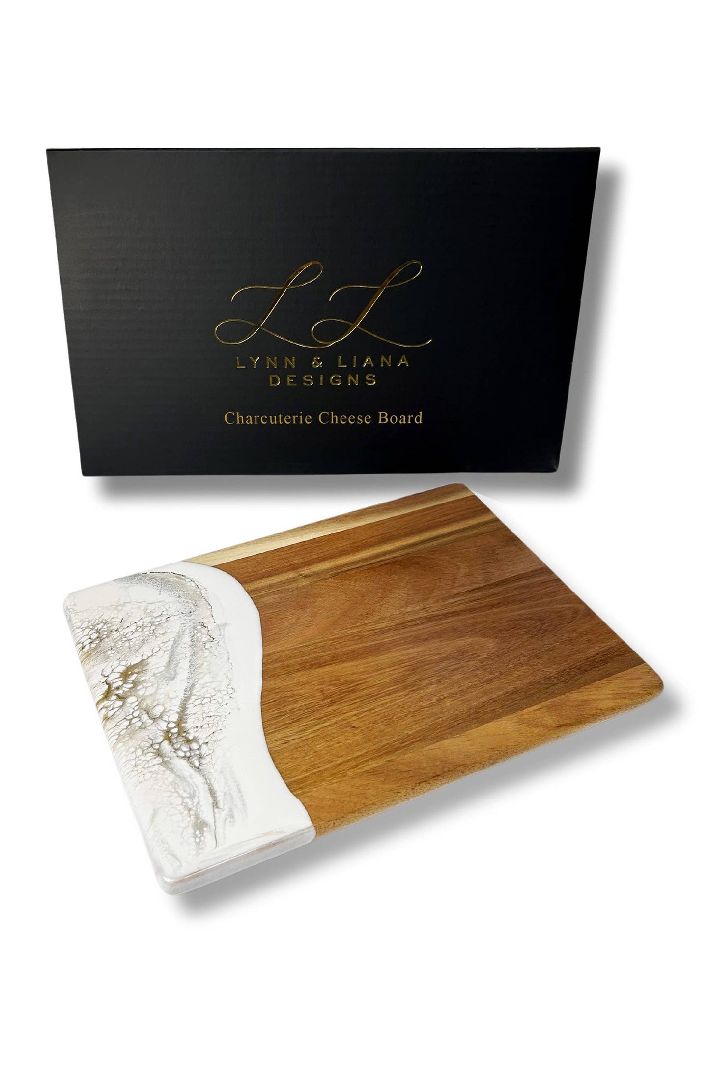 Wood Resin Date Night Cheese Charcuterie Board - Jade