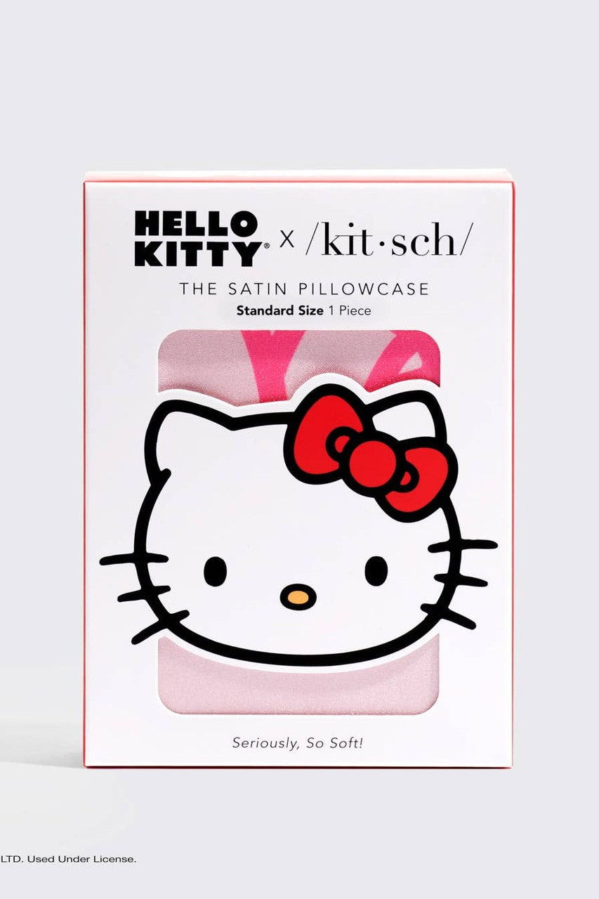 Hello Kitty x Kitsch Pillowcase - Pink Kitty Faces