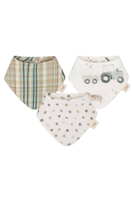 Charlie 3-pc. Farmhouse Tractor Bib set