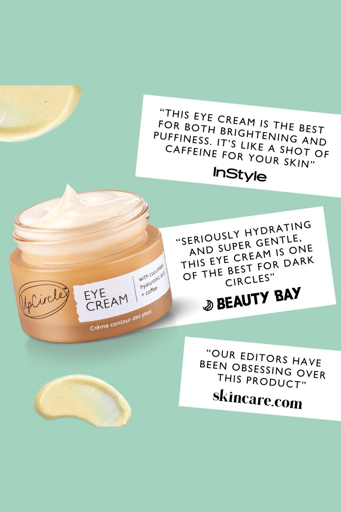 Vegan Hydrating Spa Eye Cream with Hyaluronic Acid + Coffee Oil