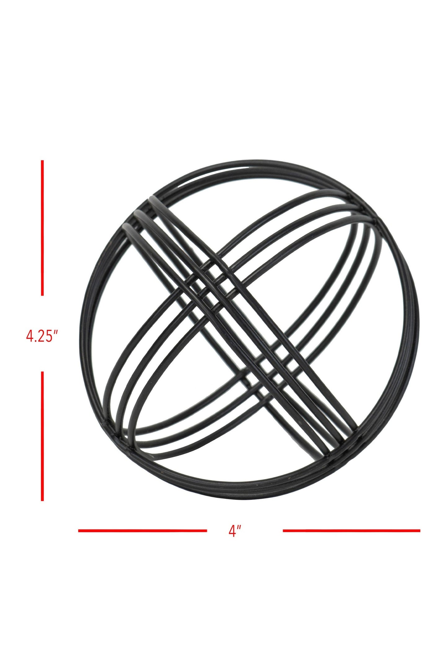 Ellery Modern Black Matte Metal Decorative Tabletop Decor