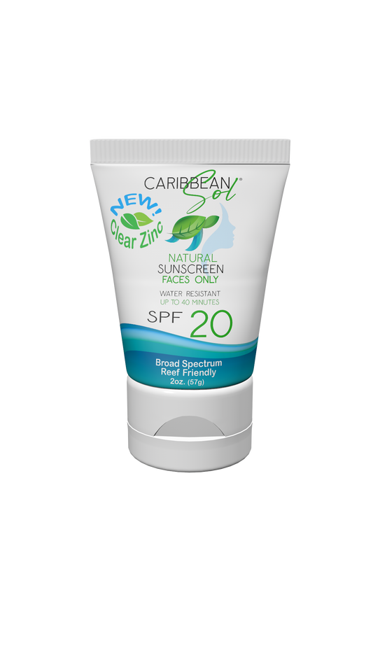 Caribbean Sol Clear Zinc Faces Only SPF 20 - 2oz